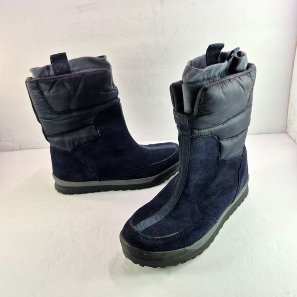 Lands' End Shoes - NWOT Lands' End Navy Blue Suede Insulated Commuter Winter Snow Boots 7.5 Women's
